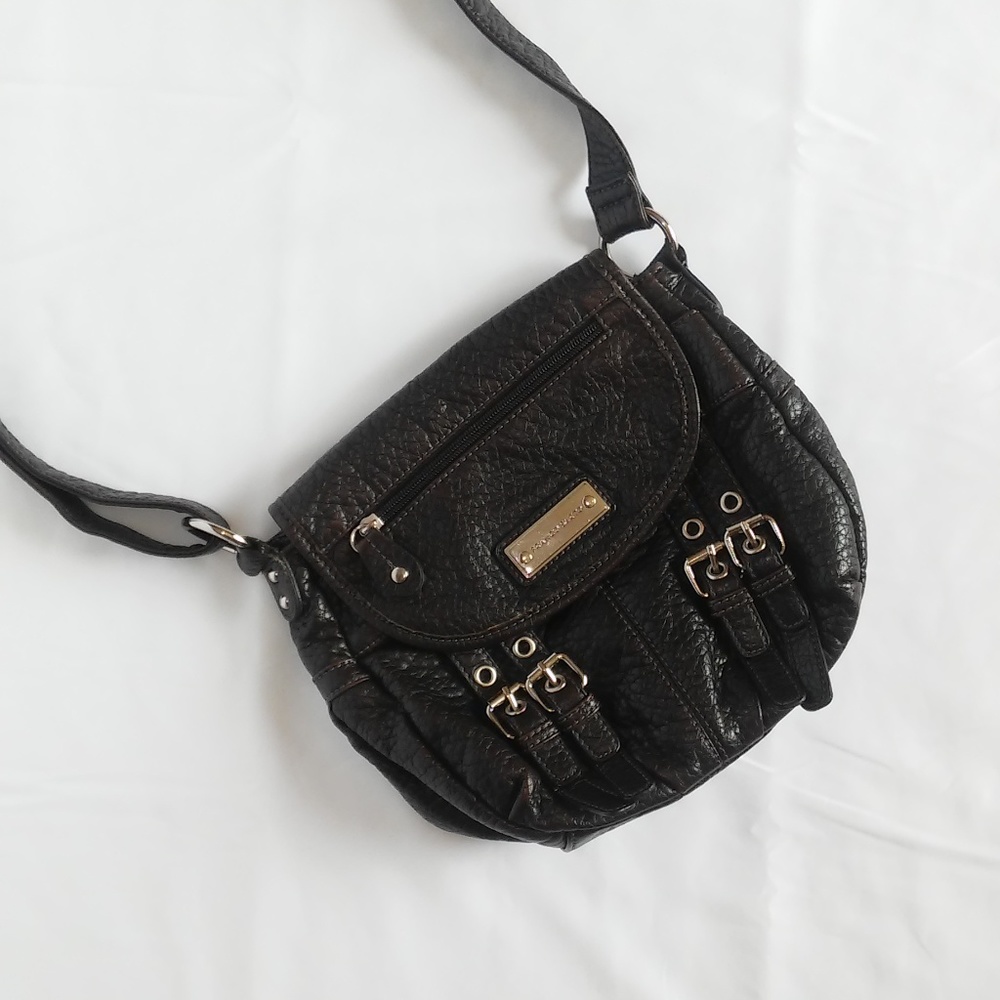 FRANCO SARTO Brown Leather Cross Body Bag